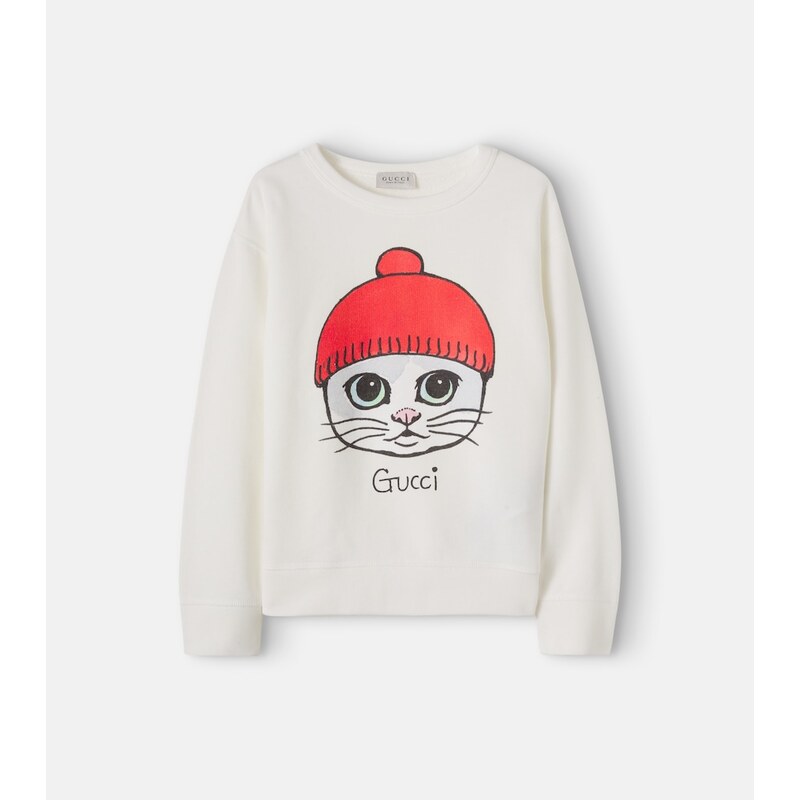 Gucci Kids Printed cotton jersey sweatshirt