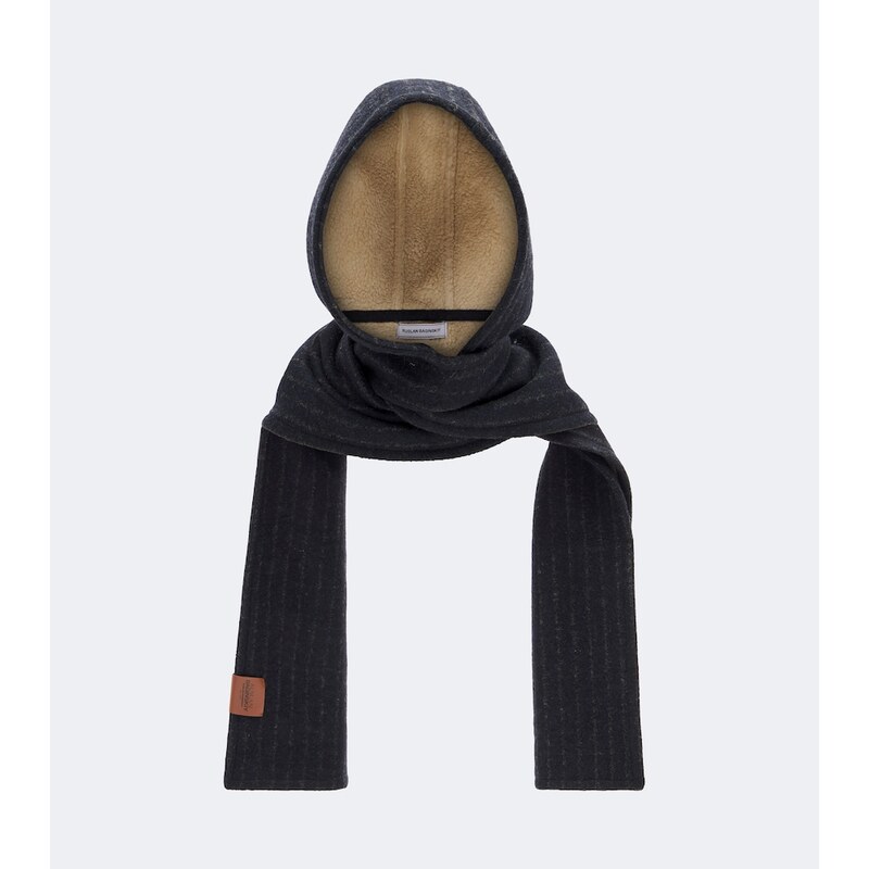 Ruslan Baginskiy Striped wool-blend hood