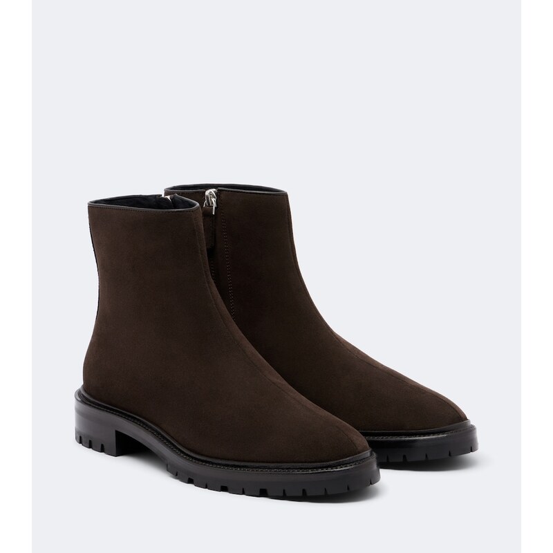The Row Moto suede ankle boots