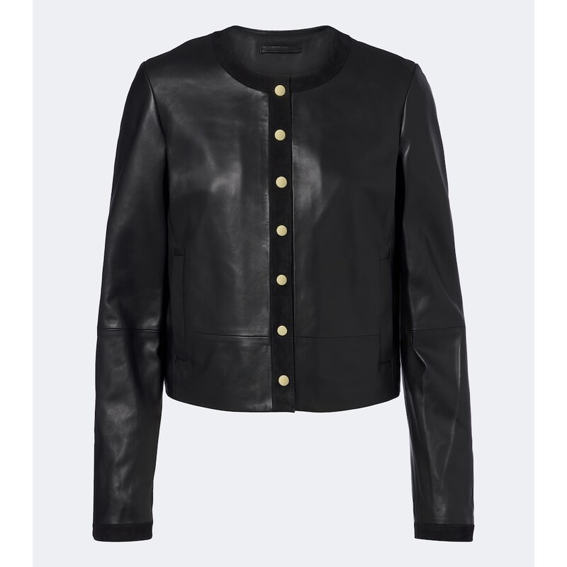Vince Suede-trimmed leather jacket