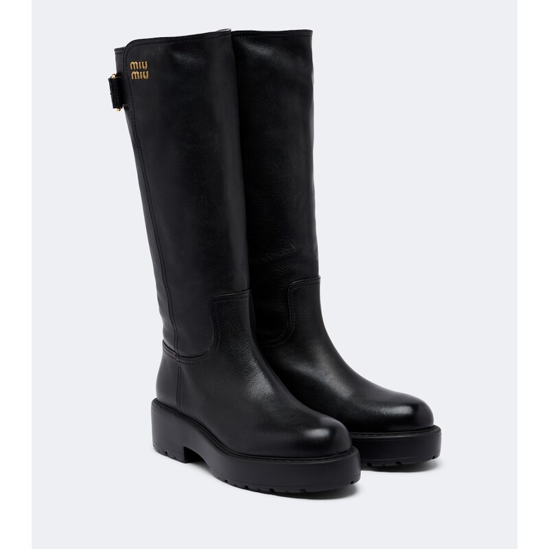 Miu Miu Leather knee-high boots