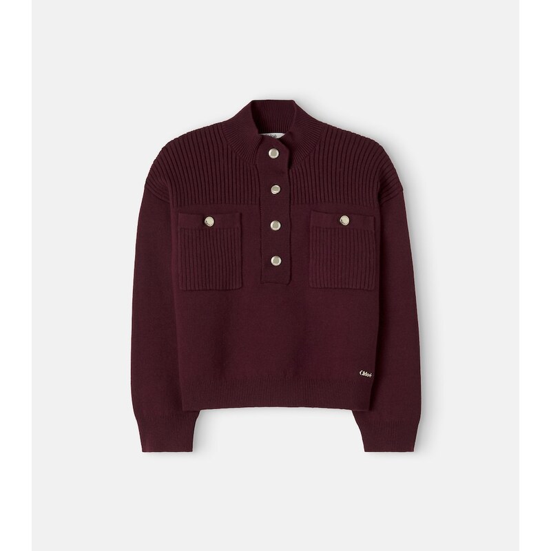 Chloé Kids Cotton and cashmere-blend sweater