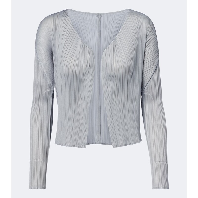 Pleats Please Issey Miyake Basics pleated cardigan