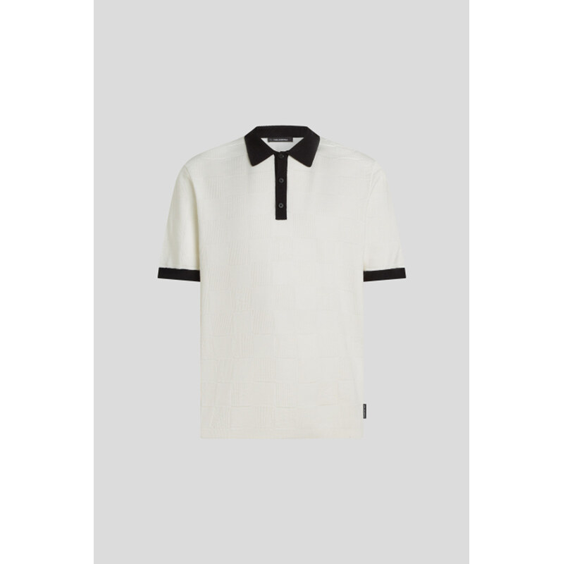 SVETR KARL LAGERFELD KL CHECK KNIT SSLV POLO