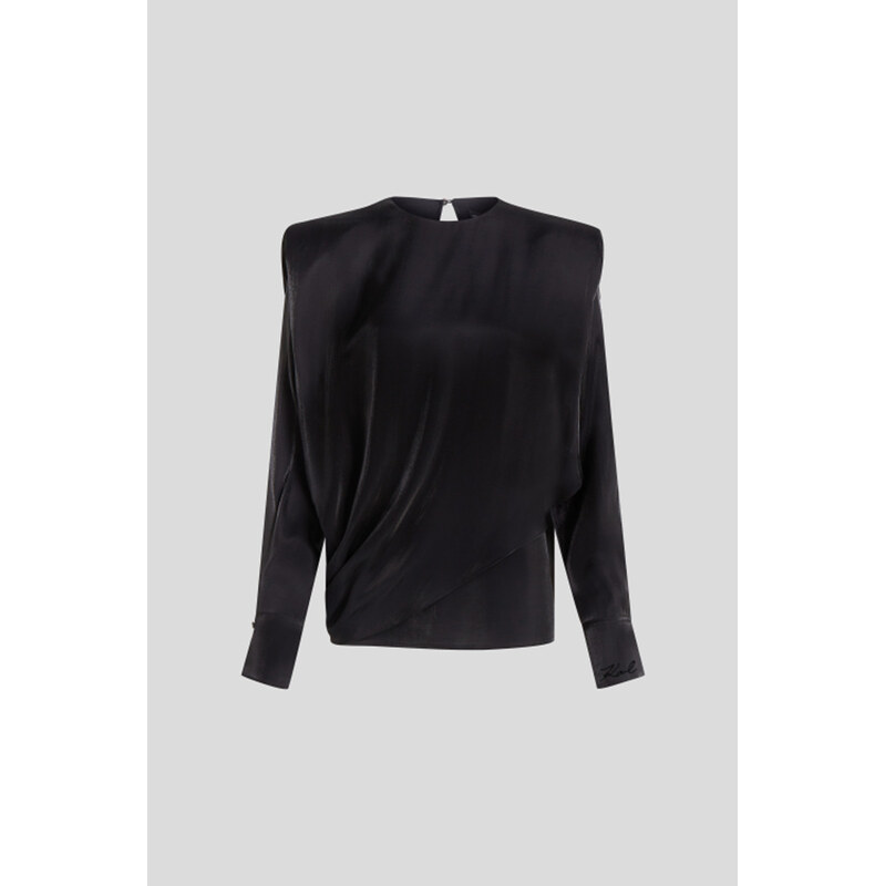 HALENKA KARL LAGERFELD DRAPED EVENING BLOUSE
