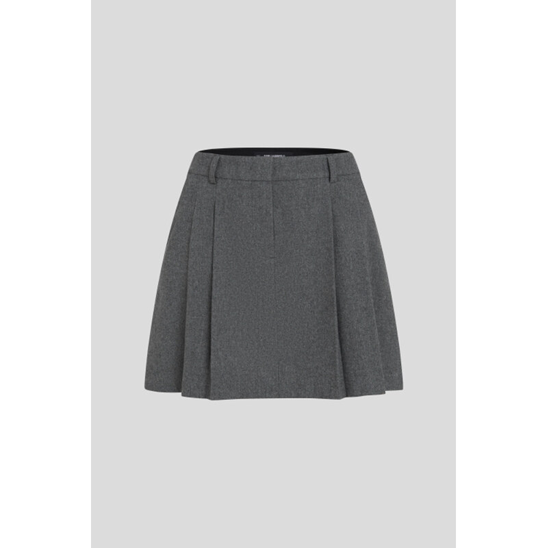 SUKNĚ KARL LAGERFELD FLANNEL PLEATED MINI SKORT