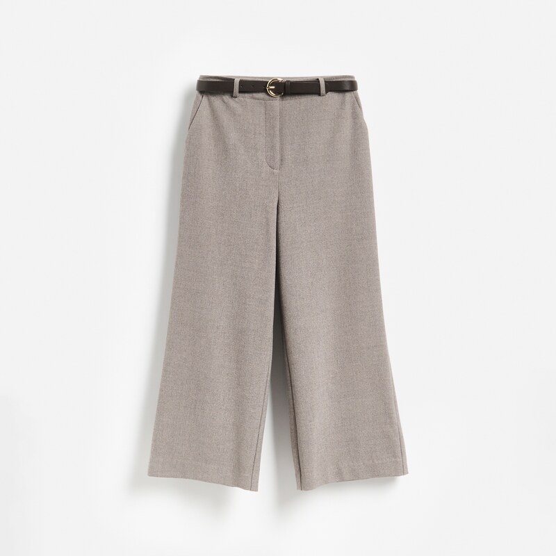 Reserved - LADIES` TROUSERS & BELT - béžová