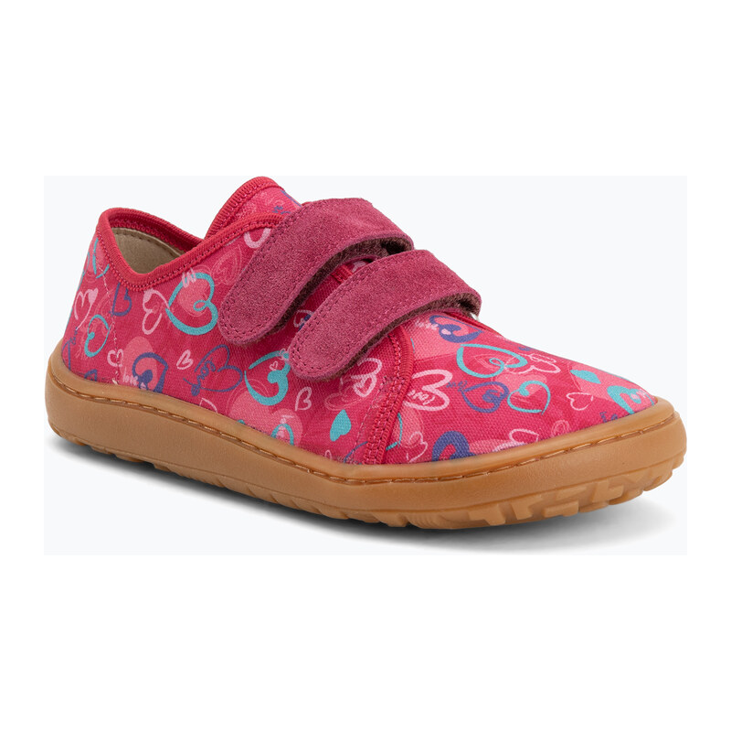 Dětské barefoot boty Froddo Barefoot Canvas fuxia+
