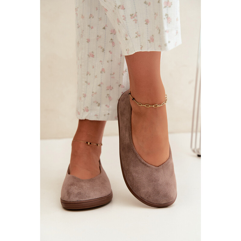 Boto Dámské baleríny Barefoot Taupe Hollin