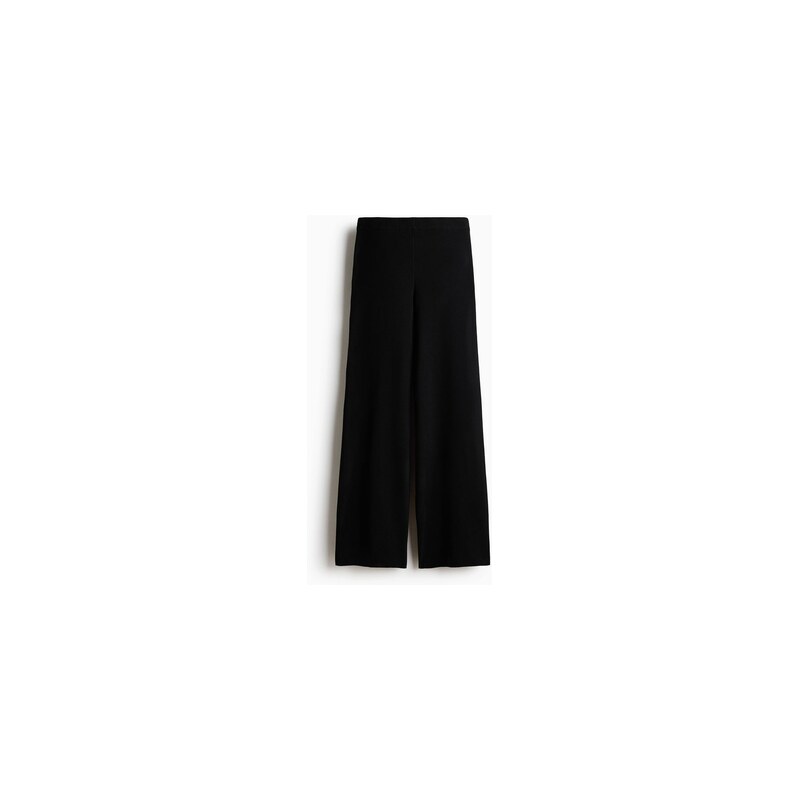 H&M - Kalhoty z jemného úpletu - Černá