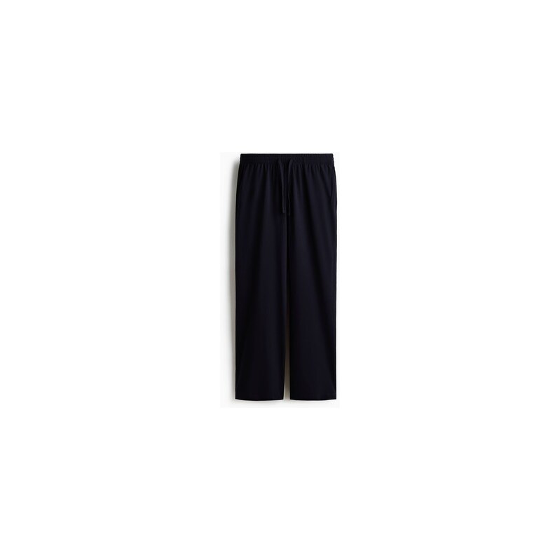 H&M - Žerzejové kalhoty Relaxed Fit - Námořnická Modř