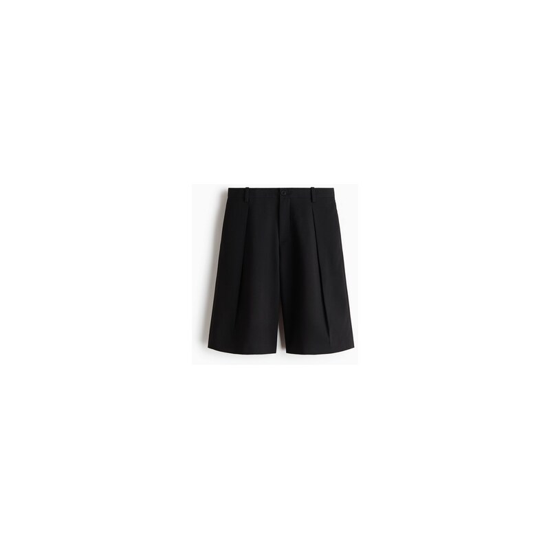 H&M - Bermudy Loose Fit - Černá