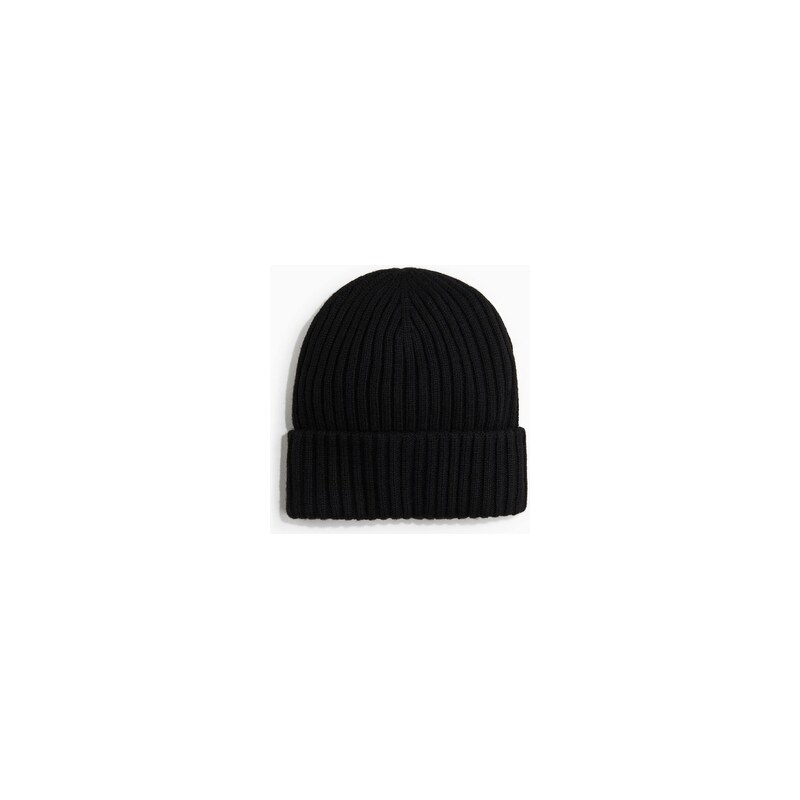 H&M - Čepice z žebrovaného úpletu - Černá