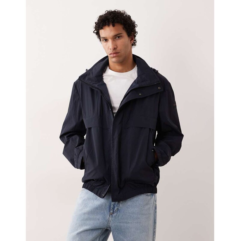 BOSS Orange Hugo Boss windbreaker jacket in dark blue