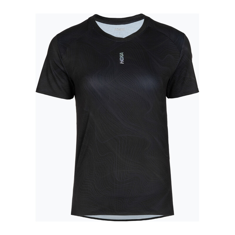 Dámské běžecké tričko HOKA EveryRun CLF PRT black/squid ink