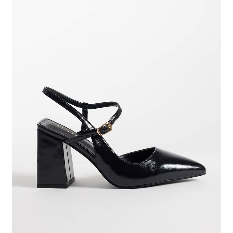 RAID Wide Fit Merrill block heeled slingback shoes with pointed