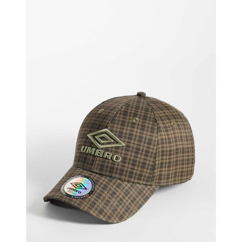 Umbro Check Print Cap in brown check