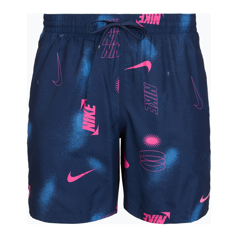 Pánské plavecké šortky Nike Multi Print 7 Volley midnight navy