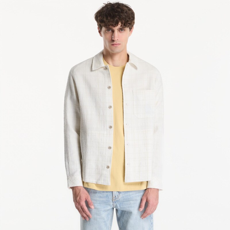 Košile Samsøe Samsøe Sadamon Gc Overshirt Silver Birch Ch. M