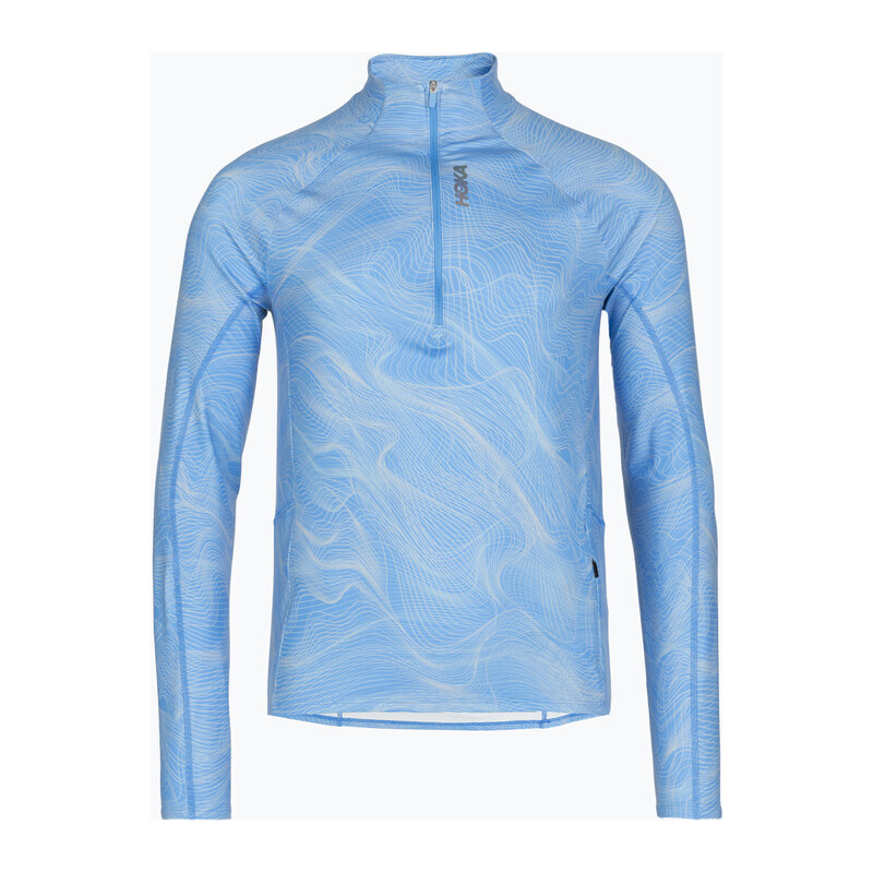 Pánská běžecká mikina HOKA Skyform Half Zip CLF PRT mineral blue