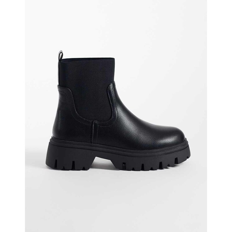 SEQWL Twirl chunky chelsea boots in black