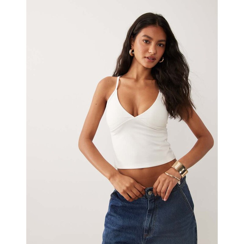 Cotton On active ultra soft tri crossback cami in coconut milk