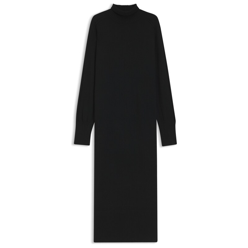 BOSS Relaxed-fit knitted dress in a virgin-wool blend