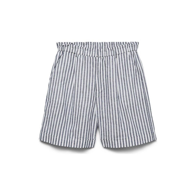 VERO MODA Kalhoty se sklady v pase VMSELMA námořnická modř /