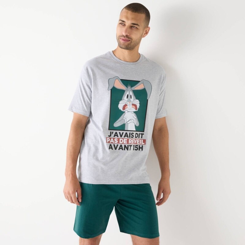 Blancheporte Pyžamo se šortkami a krátkými rukávy Bugs Bunny