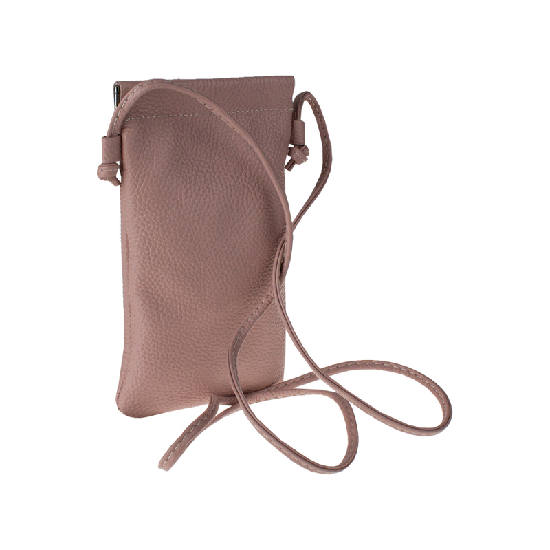 Růžová kožená italská crossbody kabelka Mia Rosa Petalo