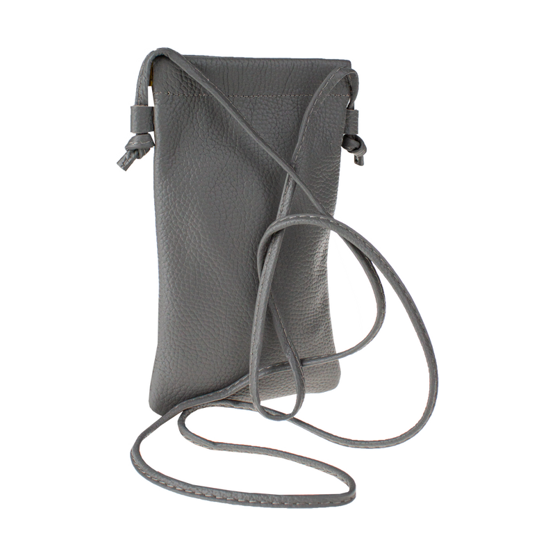 Šedá kožená italská crossbody kabelka Mia Grigia NovaKabelka.cz