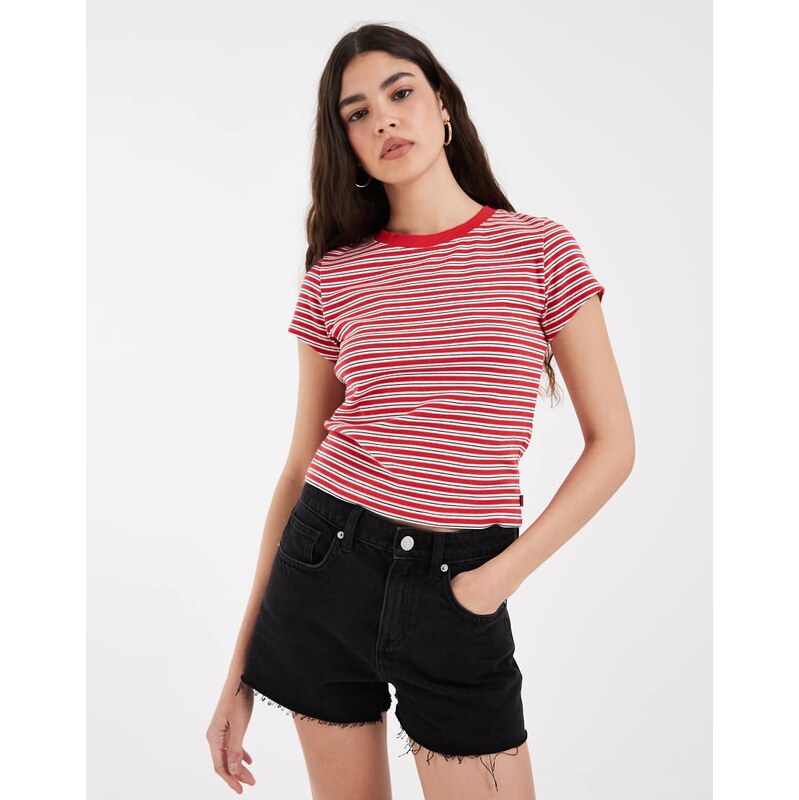 Levis essential striped baby t-shirt in red