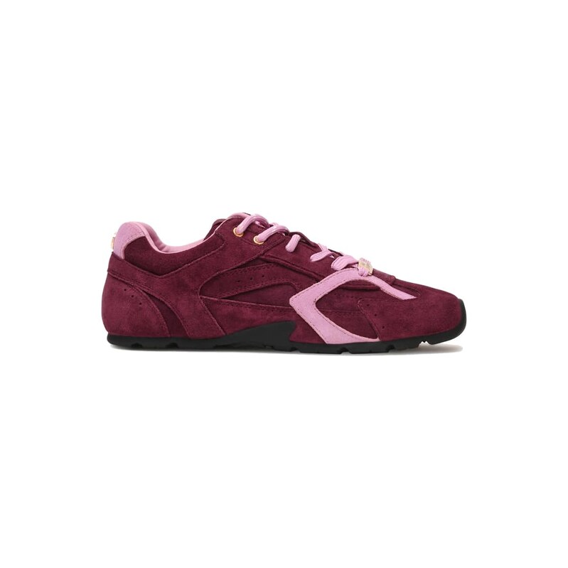 Steve Madden Asiel trainers in dark wine suede-Red