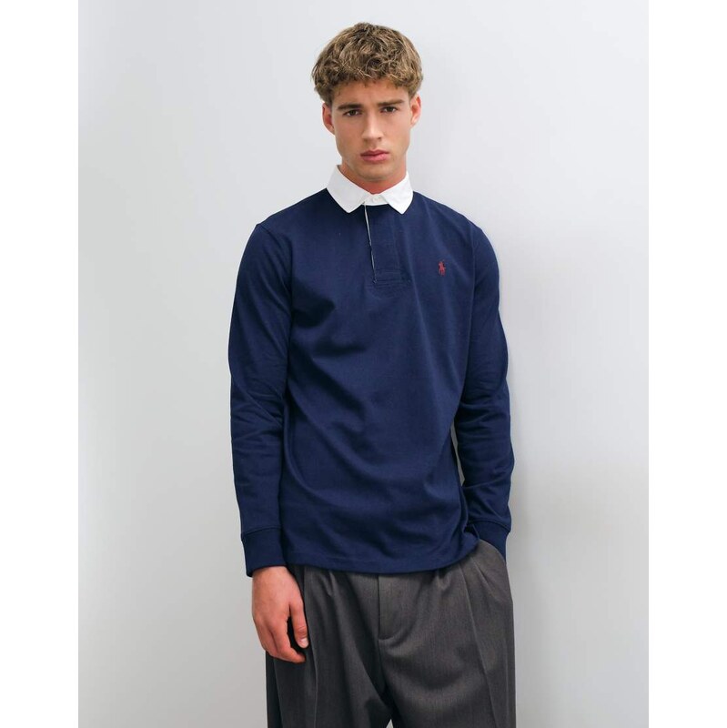 Polo Ralph Lauren long sleeve polo shirt in navy