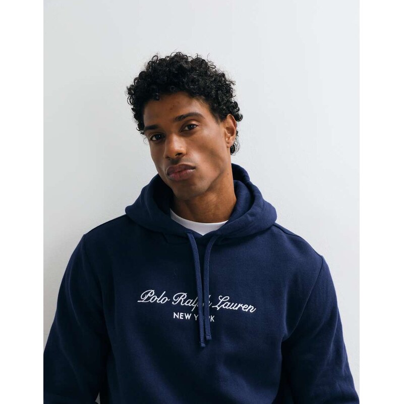 Polo Ralph Lauren large script logo hoodie in navy