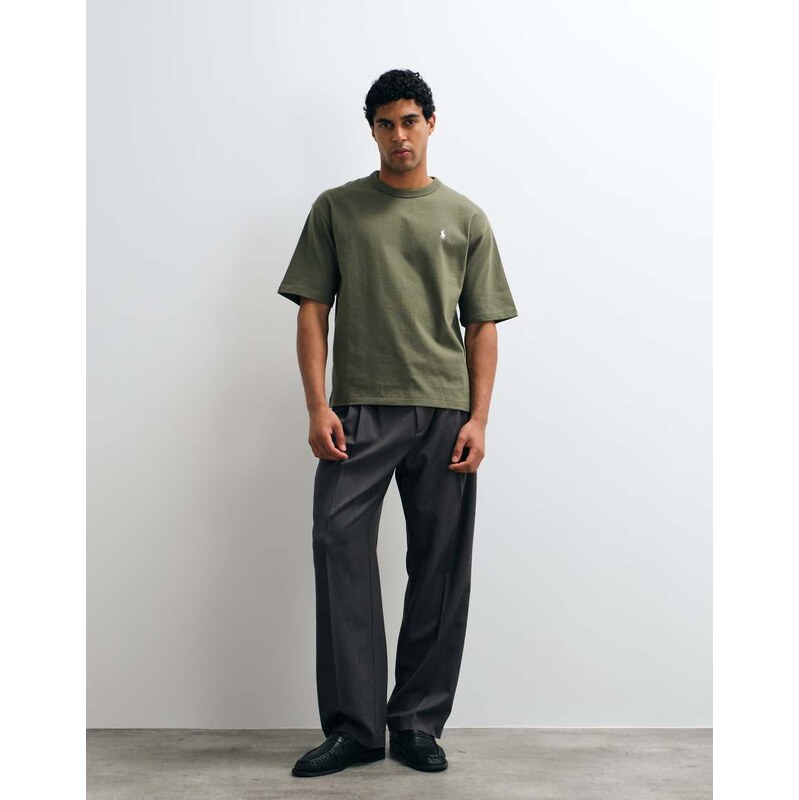 Polo Ralph Lauren icon logo relaxed fit t-shirt in khaki-Green