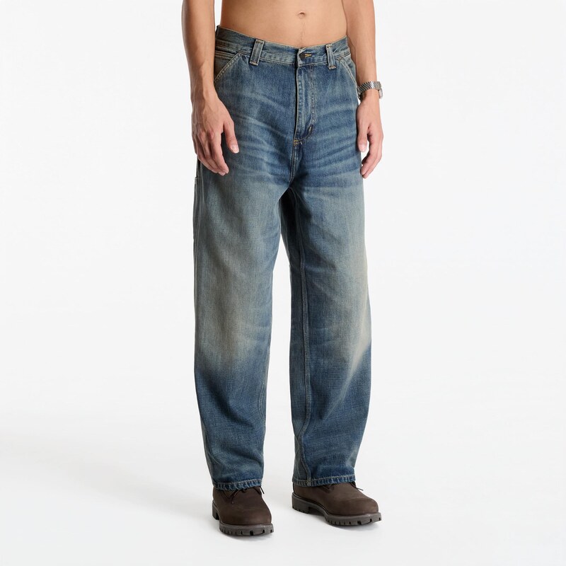 Džíny Carhartt WIP OG Single Knee Pant Blue Worn Used Wash XL