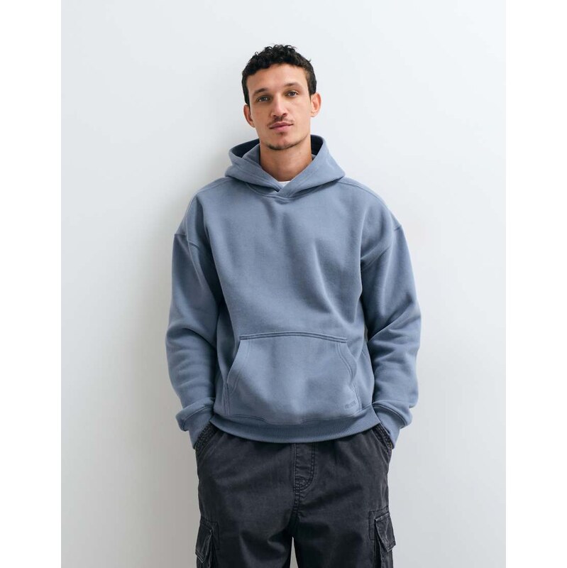 Hollister boxy fit hoodie in light blue