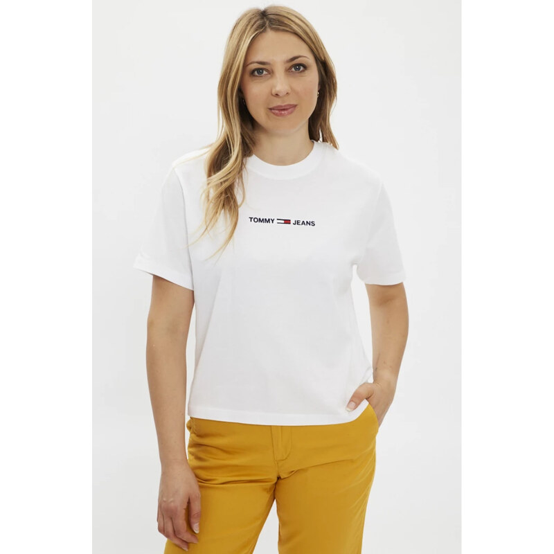 Tommy Jeans dámské bílé tričko