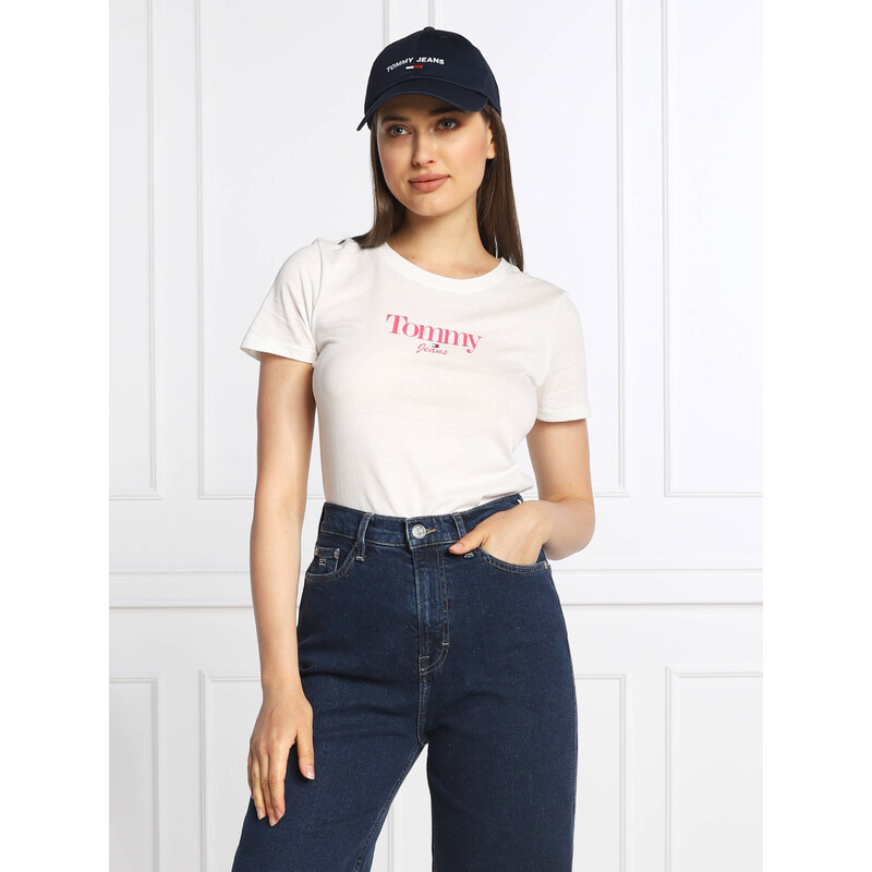 Tommy Jeans dámské bílé triko