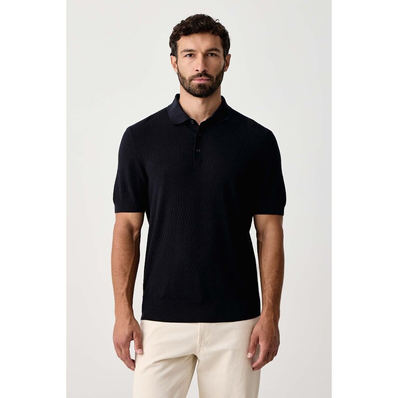 BOSS polo pánské s lyocellem H-Lurazio