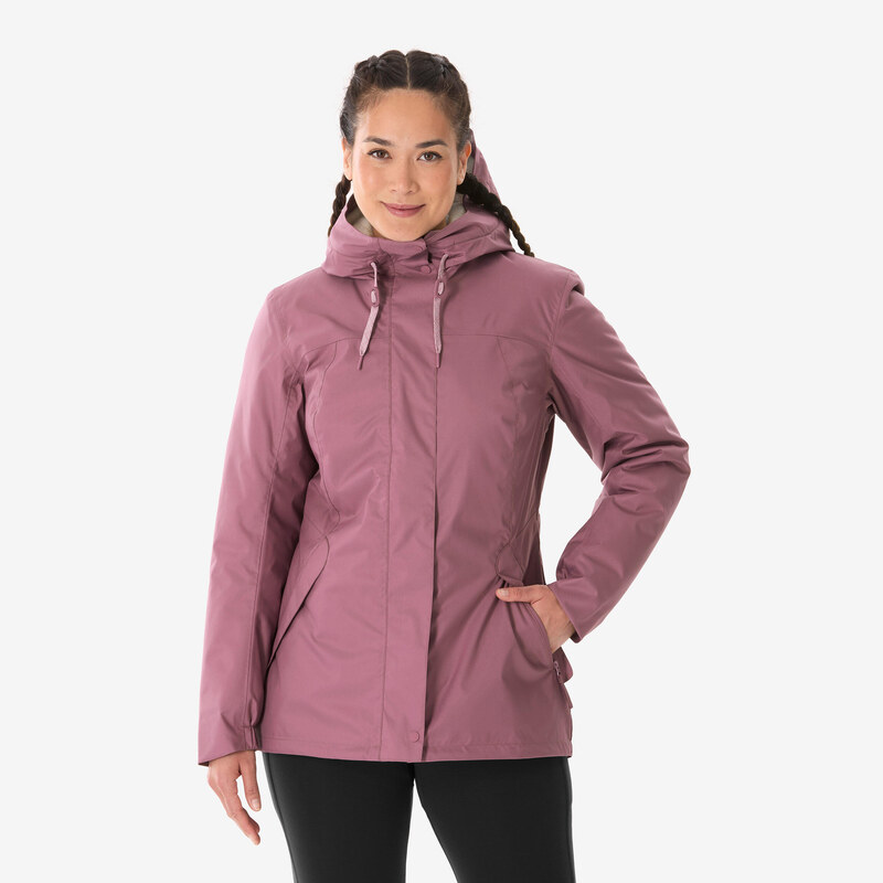 QUECHUA Dámská nepromokavá turistická bunda NH 500 do -10 °C