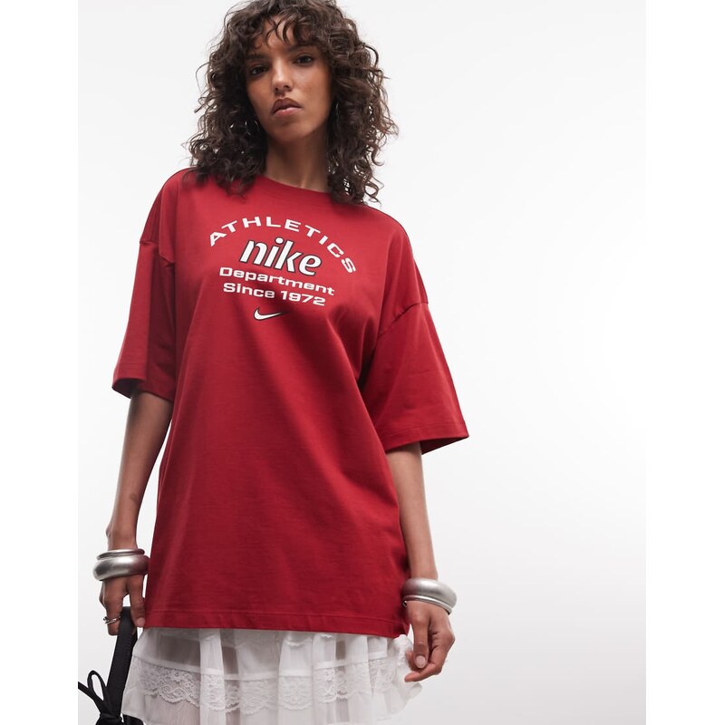 Nike Athletic Dept oversized t-shirt in red