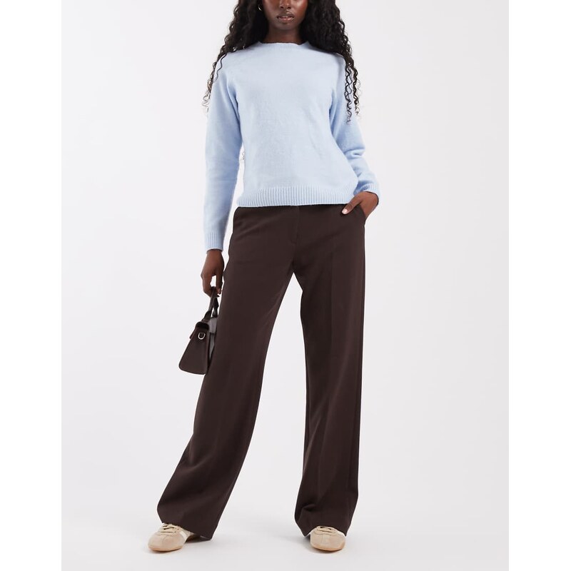 & Other Stories flared trousers in chocolate brown