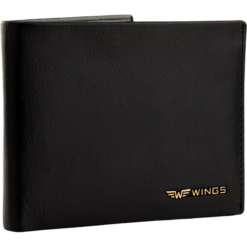 Pánská peněženka z hovězí kůže Wings černá