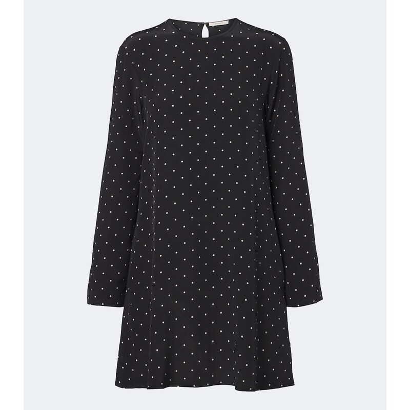 Asceno Larissa polka-dot silk minidress