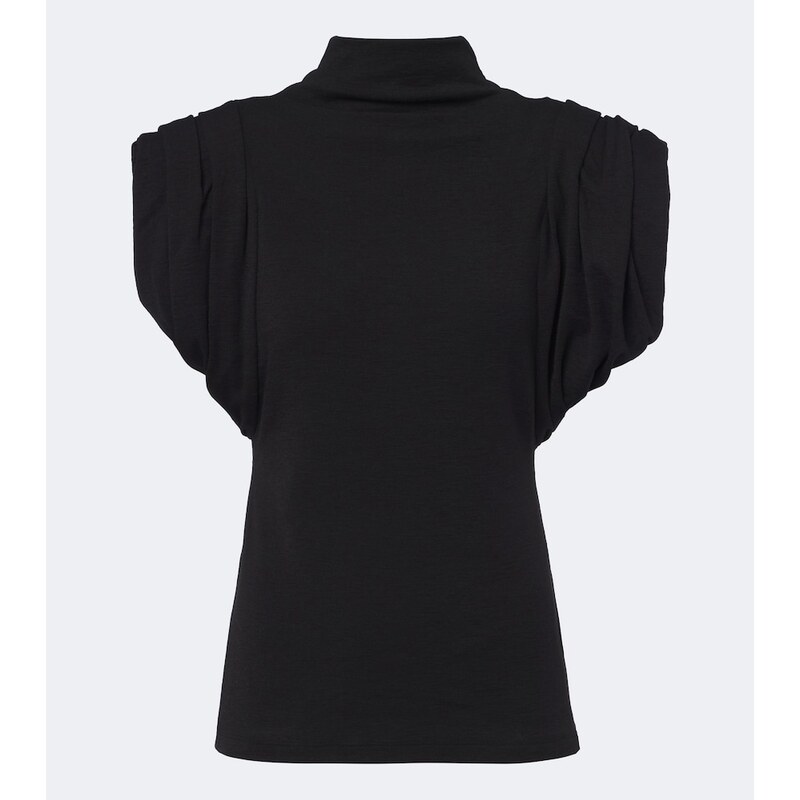 Mugler High-neck wool-blend top