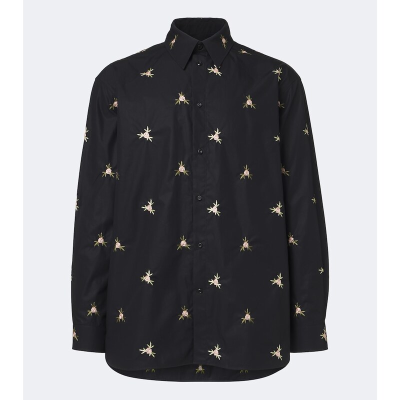 Simone Rocha Embroidered cotton poplin shirt