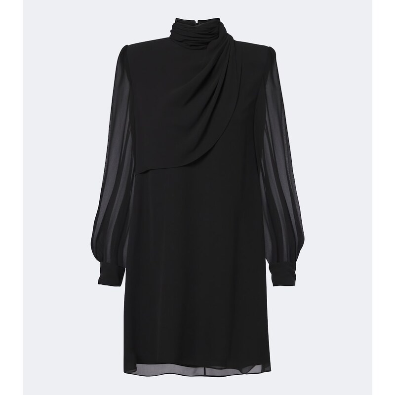 Valentino Draped silk georgette minidress