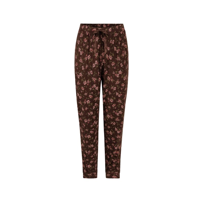 Hunkemöller Pyžamové kalhoty krémová / hnědá / olivová / růže